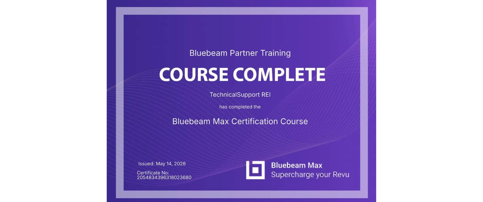 BLUEBEAM MAX Certified_Banner